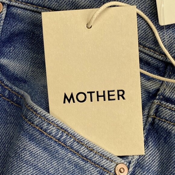 MOTHER Women's The Kick It Ankle Jeans Size 31 – "Can You Dig It" Blue, Frayed H - Picture 3 of 12